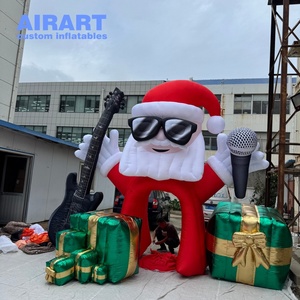 Grand tunnel <span class=keywords><strong>gonflable</strong></span> Père Noël chanteur pour l'agencement des carnavals et foires de Noël - Product Image 4