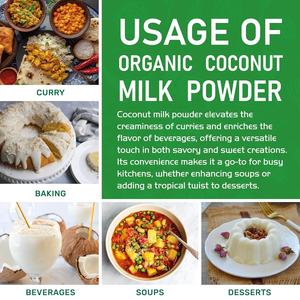 Stokta organik hindistan cevizi sütü tozu 500g gdo olmayan organik hindistan cevizi sütü tozu hayır şeker eklendi, süt ücretsiz - Product Image 5