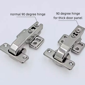Bisagras de 90 Grados para Puertas de Armario, Herrajes para Cocina, Alacenas y Sala de Estar - Acero Laminado en Frío con Acabado Niquelado - Product Image 2