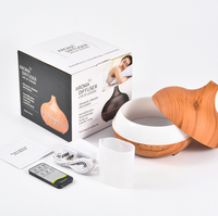 Le plus récent diffuseur d'arôme électrique de 500ml avec humidificateur d'air d'huile essentielle en bois télécommandé de 7 couleurs LED