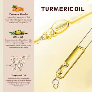 Aceite de cúrcuma hidratante para el cuerpo, el cabello y la piel Tamaño grande 2oz(60ml) Etiqueta privada Iluminador DE LA PIEL Suero facial de cúrcuma - Product Image 4