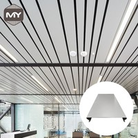 MEIYU - Techo Suspendido Lineal de Aluminio Moderno en Forma de C, Techo Falso Decorativo, Insonorizado, Ignífugo, para Exteriores, Oficinas, Centros Comerciales