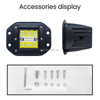 5 pouces 39W carré LED lampe automatique montage encastré tout-terrain camion pick-up bateau barre lumineuse Spot inondation phare gousses accessoires de voiture