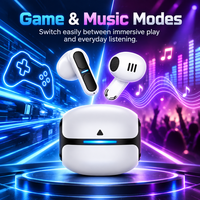 Nouveautés Écouteurs sans fil TWS semi intra-auriculaires pour gamers avec réduction de bruit, basses profondes, étanchéité IPX5 et indicateur LED