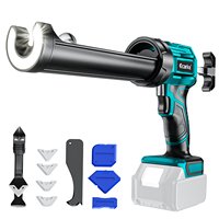 Pistolet à mastic de construction sans fil 4 vitesses compatible avec batterie 18V, anti-goutte, pour l'étanchéité des fenêtres et des portes