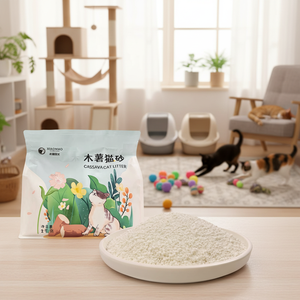 Litière pour chat en manioc de haute qualité, forme des grumeaux rapidement et n'est pas facilement dispersable, fournisseur de litière pour chat en manioc personnalisable - Product Image 1