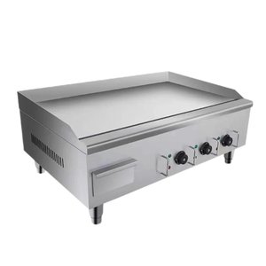 Table en acier inoxydable plaque de fer gril plaque électrique pour griller Steak Commercial friture gâteau tiré à la main plaque chauffante cuisinière - Product Image 1