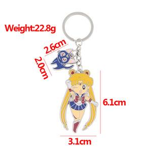 Gato de dibujos animados <span class=keywords><strong>Tsukino</strong></span> <span class=keywords><strong>Usagi</strong></span> Anime Sailor Moon Charms llavero - Product Image 6