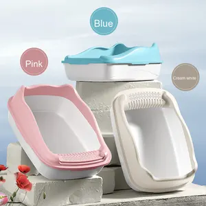 Piccola dimensione Anti-Splash Kitty lettiera in plastica per animali domestici Sandbox vassoio per gattini padella comoda per la pulizia delle forniture per gatti - Product Image 2