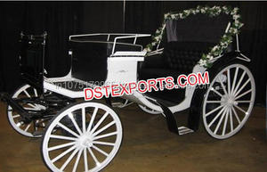 English Victorian Wedding Horse Carriage <b>Buggy</b> Customized Color Size Wood Metal Construction <b>Lightweight</b> Design Arcuate Style - Product Image 4