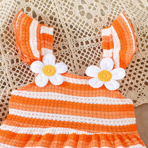Ensemble décontracté deux pièces style doux pour bébé 2026 : Haut rayé et <span class=keywords><strong>short</strong></span> en dentelle avec bretelles - Product Image 6