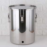 Cuve de Fermentation Personnalisée en Acier Inoxydable avec Vanne, Thermomètre et Marquage de Volume