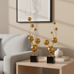 Sculpture <span class=keywords><strong>de</strong></span> boule en acier inoxydable Art Déco personnalisée, sculpture <span class=keywords><strong>de</strong></span> <span class=keywords><strong>bulle</strong></span> en métal, sculpture artisanale, imperméable, durable, décoration intérieure d'hôtel en métal - Product Image 3