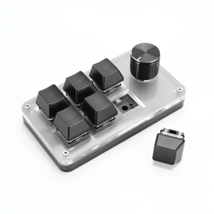 Mini <span class=keywords><strong>clavier</strong></span> de programmation personnalisé 6 touches 1 bouton rotatif RGB, <span class=keywords><strong>clavier</strong></span> mécanique USB filaire à échange à chaud pour jeux avec macros programmables - Product Image 4