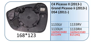 Remplacement de la vitre du rétroviseur latéral de voiture pour CITROEN <span class=keywords><strong>C4</strong></span> PICASSO II (2013-) GRAND PICASSO II (2013-) DS4 (<span class=keywords><strong>2011</strong></span>-) - Product Image 2
