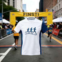 T-shirt de course personnalisé OEM ODM, respirant, anti-transpiration, en polyester, pour événements sportifs, sublimation