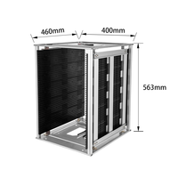 Meuble de rangement industriel SMT ESD pour entrepôt et bureau, en PP et acier, 460*400*563mm, antistatique, pour magazines et PCB, réglable