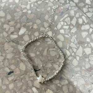 European American Luxury Trendy Geometric Five-Pointed Star Anklet <b>Women</b> Shimmering Sterling Silver Simple Fine <b>Beaded</b> <b>Bracelets</b> - Product Image 4