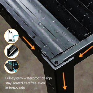 Pérgola de Aluminio para Jardín, con Techo Ajustable, Impermeable, Protección Solar, Gazebo, Pabellón - Product Image 5