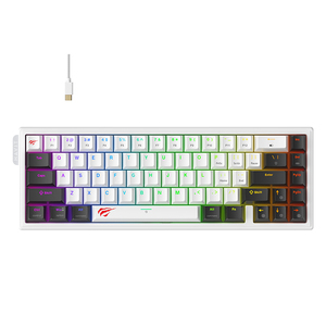 <span class=keywords><strong>Havit</strong></span> KB900L <span class=keywords><strong>Teclado</strong></span> mecánico para juegos con cable USB RGB de 67 teclas para PC de escritorio, portátil, estilo operativo en inglés - Product Image 1