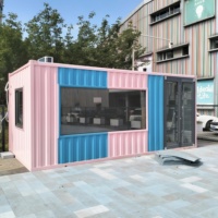 Magasin de conteneurs d'expédition en acier et café modulaire préfabriqué - Magasin de conteneurs à panneaux sandwich, petit café-bar mobile et hôtel mobile en acier