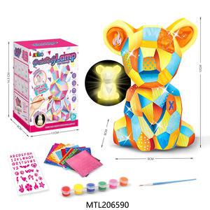 DIY dicat hewan kelinci mainan Graffiti Gambar lampu LED seni kerajinan kit lukisan mainan untuk anak-anak - Product Image 6