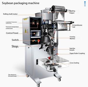 Automatic <b>Liquid</b> Packaging Machine for Granules Sugars <b>Coffee</b> Beans Measures Seals Three Sides for Film Food Packaging - Product Image 3