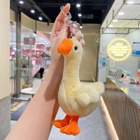 Gantungan Kunci Boneka Angsa Putih Super Lembut dan Lucu, Isi Kapas PP, Aksesoris Ransel Pelajar, Bebek Kuning untuk Mobil