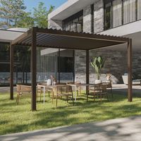 Casetas de Jardín Prefabricadas de Panel Sándwich de Aleación de Aluminio Serie D, Impermeables, Tamaños 3M/4M, Diseño Moderno, Marca Lingchuang, para Exteriores