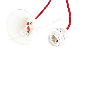 Customized on off switch 2 pin eu plug electric textile cable pendant lamp cord set