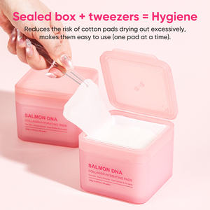 OEM IREV Tampons de coton hydratants au collagène de saumon, 80 pièces, pour la stabilisation de la peau et le nettoyage quotidien des pores après le démaquillage - Product Image 3