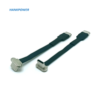 Cable USB tipo C Flexible FPC, carga inalámbrica, 90 grados, macho a hembra, 180 grados, Cable de conversión FPV