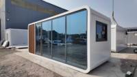 Maisons préfabriquées de 20, 30 et 40 pieds, concept de cabine Apple avec ensemble complet d'armoires de cuisine intégrées, maison-bureau