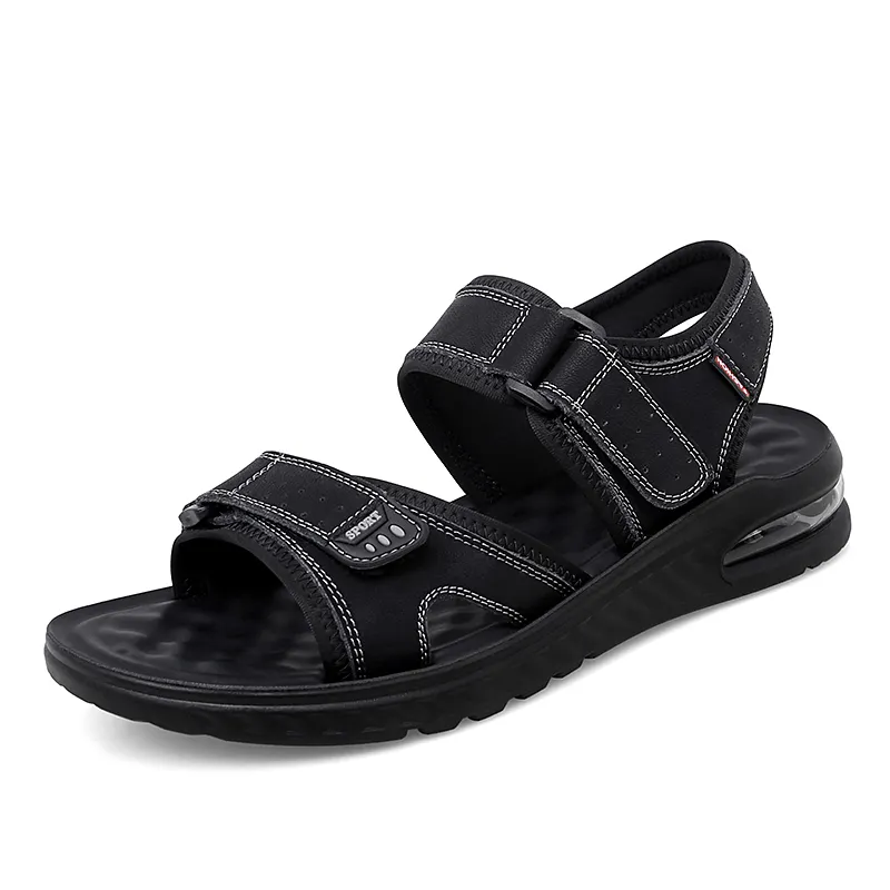 Bãi Biển Giày Người Đàn Ông Của Khóa Dây Đeo Dép Thời Trang Trọng Lượng Nhẹ Đệm Không Khí Sandal Giản Dị Mùa Hè Ngoài Trời Chính Hãng Da