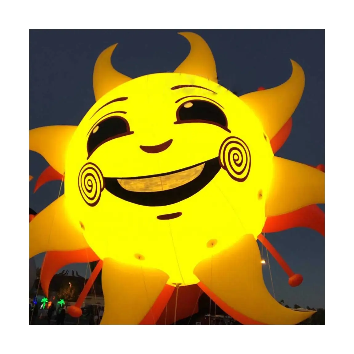 La pubblicità su ordinazione di prezzi all'ingrosso ha condotto la progettazione gonfiabile gigante del sole di illuminazione per la decorazione