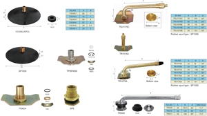 Tr1076a tr1077a tr1078a tr1175a tr1177a tr1177a tr1179a bình thường lõi Khoang bên trong ống van ren snap-in kim loại không săm - Product Image 6