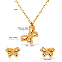 Ensemble de Bijoux Femme en Acier Inoxydable Motif Cœur Coupé et Croix, Collier Pendentif, Vente en Gros à Bas Prix