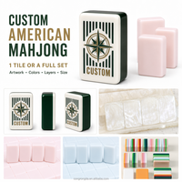 Jeu de Mahjong Américain Personnalisé ODM en Acrylique Durable pour 4 Joueurs – Idéal pour les Programmes de Cadeaux de Retraite