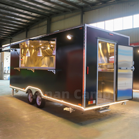 Remorque Alimentaire Mobile Économique avec Cuisine Complète et Panneaux Solaires Camion Restauration de 20 Pieds