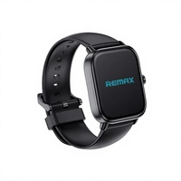 Jam Tangan Pintar Remax Watch20 Layar Sentuh TFT Persegi Tahan Air Pelacak Kebugaran Pengisian Daya Magnetis untuk Android