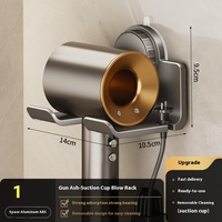 OEM Space Aluminium No-Drill Saugnapf Haartrockner halter Einfache Installation Badezimmer Wandre gal
