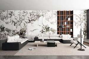 Moderno 1200x2400x9mm losas de porcelana esmaltada pulida de lujo aspecto de mármol Villa Hotel parque temático pared <span class=keywords><strong>suelo</strong></span> azulejos decoración de la habitación - Product Image 4