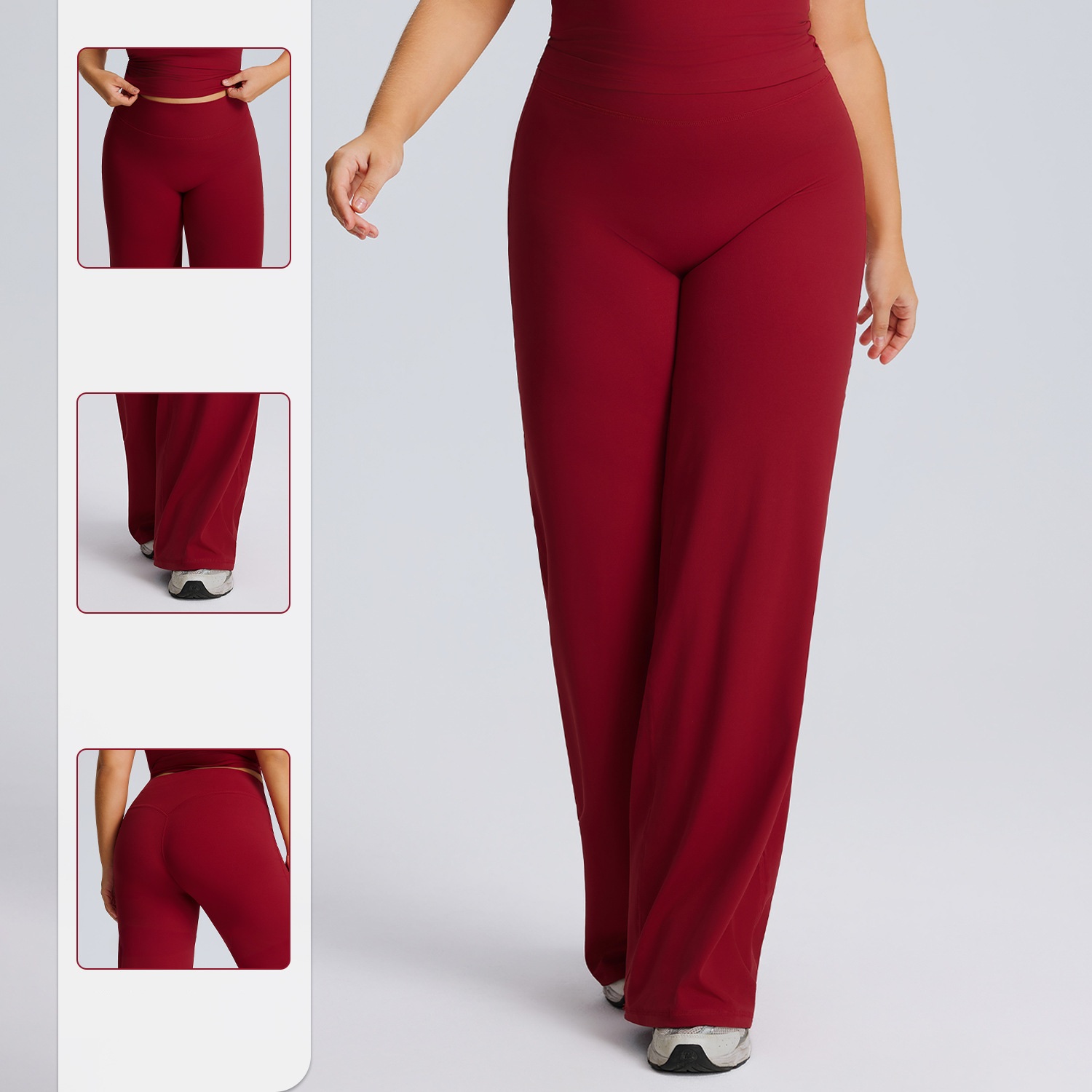 Custom S-3XL High Waisted Workout Fitness Straight Wide Leg Yoga Pant Plus Size Gym Sports Fitness Leggings For Women