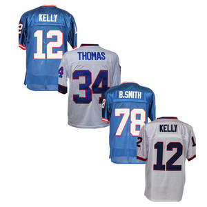 Toptan ucuz atmak-geri dikişli amerikan futbolu Jersey 32 OJ Simpson 12 Jim Kelly 78 Bruce Smith - Product Image 3