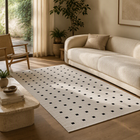 Luxury Polyester Living Room Rug and Carpetwith Sound-Absorbing Feature for Quiet Homeand Bedroom Space