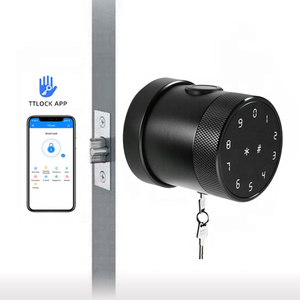 Aiendi TTLOCK Ball Lock <span class=keywords><strong>Digital</strong></span> Electric Smart Fingerprint Password Key Knob Aluminium Alloy Kayu untuk Single Latch Mudah - Product Image 1