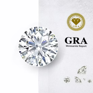 Prix de gros Moissanite, Pierre précieuse Moissanite taille brillant rond GRA VVS, Moissanite qui passe le test du diamant - Product Image 4