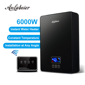 เครื่องทำน้ำอุ่นอัจฉริยะ 6KW ระดับพรีเมียม เหมาะสำหรับห้องน้ำในครอบครัว ควบคุมผ่านแอพ WiFi พร้อมหน้าจอ LED แบบไร้ถัง - Product Image 3