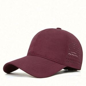 Gorra de Béisbol Deportiva Formal de Secado Rápido de 6 Paneles con Orificios Cortados con Láser, Lona Impermeable, Venta al Por Mayor - Product Image 6