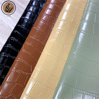 Cuir synthétique PU gaufré effet peau de crocodile pour sacs à main, chaussures, sacs, carnets imperméables, cuir recyclé